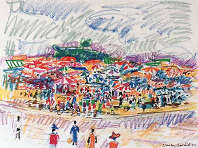 11-I12_Marché du Chaudron_La Réunion 1984_Pastel_65x50